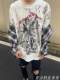 Welfare! Correct version Vintage Heavy Industry VTG kills goddess portrait white ink print high street round neck short sleeves
