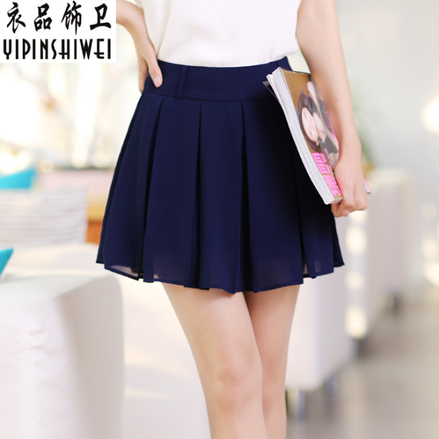 Chiffon skirt super short skirt anti -light skirt pleated skirt skirt half -body skirt 100 folding skirt women's summer thin
