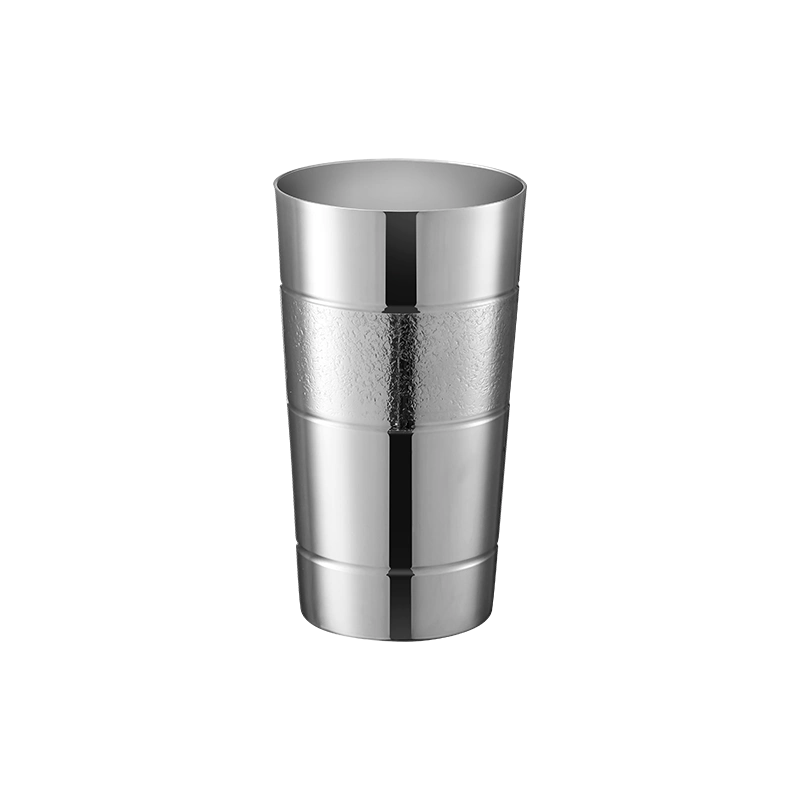 宫本商行纯银日式平底杯大容量家用茶杯酒杯子马克