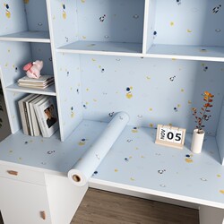 Dormitory Desktop Stickers Self-Adhesive Children's Study Desk Desk Cover-Up Stickers Wardrobe Door Cabinet Renovation Film