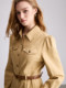 Basic House/Baijiahao workwear style waist-hugging dress for women 2024 spring new puff sleeve shirt skirt
