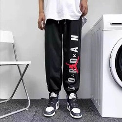 2023 Spring And Autumn New Style Aj Flying Pants Casual Sports Trousers Loose Leg-tie Thin Style Couple Pure Cotton Sweatpants Men