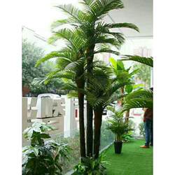 Large Simulated Coconut Tree Potted Shopping Mall Large Fake Coconut Palm Sunflower Tree Plastic Interior Decoration Lush Tropical