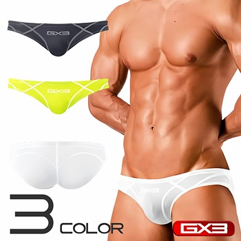 GX3 Series Sheer COLOR Bikini Men's Transparent Sexy Swimming Bottoms 1 Pack