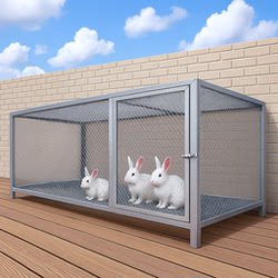 Extra-Large Household Rabbit Cage with Automatic Waste Cleaning and Toilet, Specialized for Pet Breeding, Suitable for Chickens, Ducks, and Pigeons, Breeding Rabbit Hutch