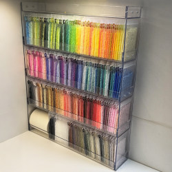 Storage for DIY Crafts! Acrylic Multi-Layer Storage Rack for Beads, Large Capacity, Wall-Mountable, Thickened, with Separate Organizing Bags