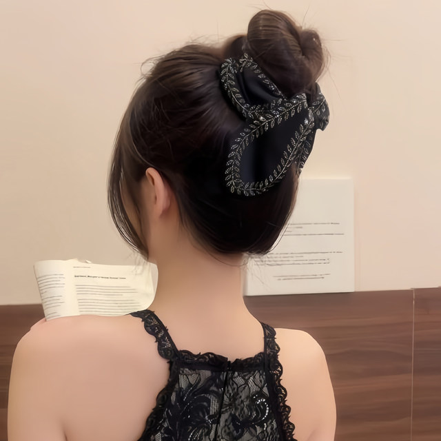 Light luxury style ball head wheat ear sparkling diamond triangle gripper 2025 new high-end full back head hairpin for women