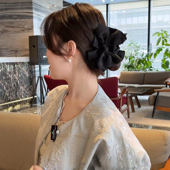 
Satin bow clip hair clip for full, volume-promoting hair