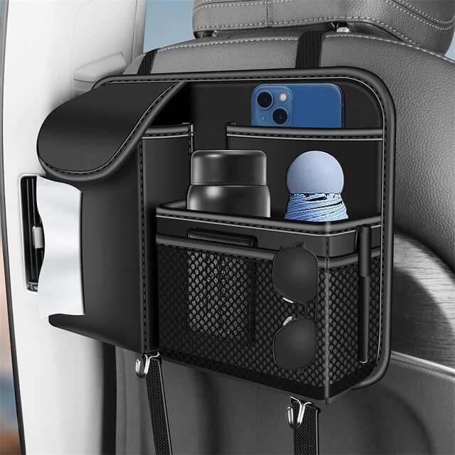 Union Jack Car Seat Back Storage Bag – Multi-Function Organizer For Mini Cooper (F54–F60 & R55–R61)