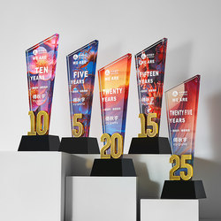 Excellent Crystal Creative Crystal Metal Trophy Digital Commemorative Annual Meeting Awards 1 2 5 10 15 20