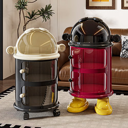 Storage Cabinet for Home Use in the Living Room, Movable Storage Cabinet for Snacks and Miscellaneous Items, Multi-Layer Organizing Cabinet, Bedroom Bedside Cabinet