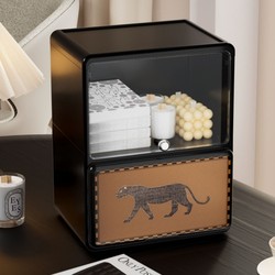 Desktop Storage Box, Drawer-Type High-End Antique-Style Dust-Proof Storage Rack, Skin Care Product Lipstick Organizer