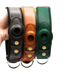 New Genuine Leather Amazon Airtag Cat Collar Locator Tracker Pet Collar First Layer Cowhide Dog Collar
