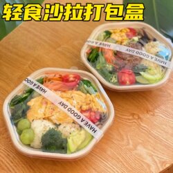 Special Hexagonal Bowl for Light Meals and Weight Loss, Disposable Vegetable Salad Bowl, High-Looking Value Oval Bowl for Weight Loss Lunch Boxes