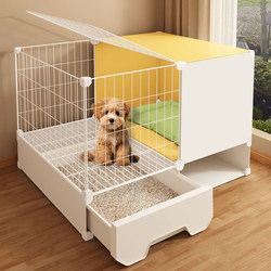 New Type of Dog Cage for Small Dogs with Separate Toilet, One Bedroom, One Living Room, One Bathroom, Luxury Dog Villa Kennel