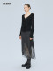 ICEDUST Winter Series Silver Onion Lace Splicing Irregular Design Mid-length Skirt for Women