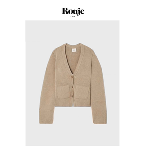 
[Ready Stock] Rouje Life Sweater Cardigan Women's V-neck French Lazy Top Wool Knitted Warm Jacket