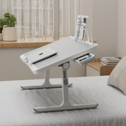 Bed Table, Small Table, Foldable and Adjustable, Bay Window Table, Study Table for College Students' Dormitory, Reading and Writing Desk, Computer Desk