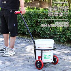 New Upgraded Silent Wheel Water-Dumping Cart, Hand-Pulled Small Trolley for Dumping Garbage and Transporting Water Buckets, Rural Household Waste Cart
