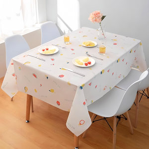 
Tablecloth waterproof and oil-proof no-wash table mat desk student Nordic rectangular household coffee table cloth fabric table cloth