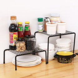 Kitchen Layered Iron Art Storage Rack, Cabinet Dish Rack, Kitchen Utensil Draining Storage Rack, Household Seasoning Rack