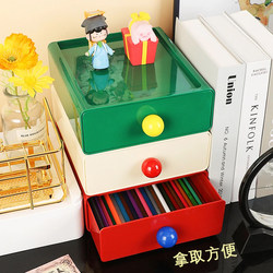 Dopamine Desktop Storage Box Drawer-Type Organizer Dormitory Desk Workstation Organization Tool Office Storage Rack