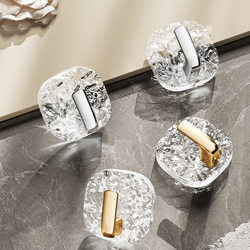 Light Luxury Hook with Strong Adhesive, Wall-Mounted, Heavy-Duty, Traceless, No-Drill Hook, Adhesive Transparent Hook for Bathroom Door