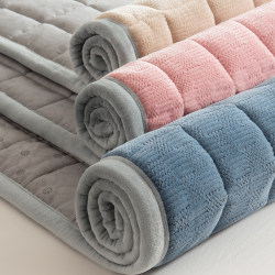 Winter Thickened Milk Velvet Mattress Bedding Base for Home Use, Warm Mattress Pad, Fleece-Lined Bed Sheet, Soft Cushion, Single-Person Blanket