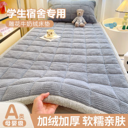 Special Mattress for Student Dormitory 90X190Cm Single Thickened Warm Milk Velvet Soft Mattress Bedding Blanket for Winter