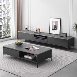 Tv Cabinet Modern Minimalist Living Room Small Apartment Floor-Standing Storage Cabinet Integrated Coffee Table Tv Cabinet Combination