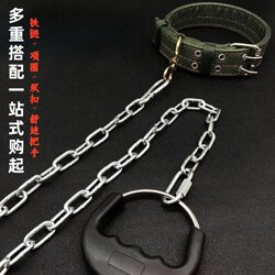 Dog Leash, Adjustable Collar for Medium and Large Dogs, Suitable for Domestic Dogs, Anti-Bite Galvanized Iron Chain for Walking Dogs