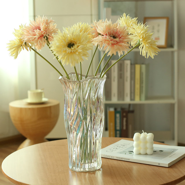 Vase glass ornaments living room flower arrangement light luxury high ...