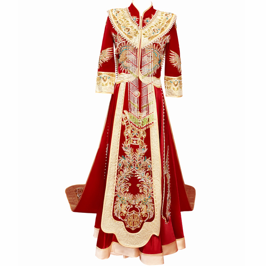 中国の花嫁 結婚式 スーツ 鳳凰の冠＆手袋 - ロマンチックな起源