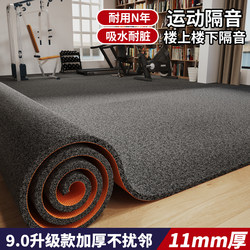 Treadmill Shock-Absorbing and Sound-Insulating Floor Mats, Shock-Proof and Noise-Reducing for Floors, Living Room, Bedroom, Sports and Fitness, Full House Thick Carpet