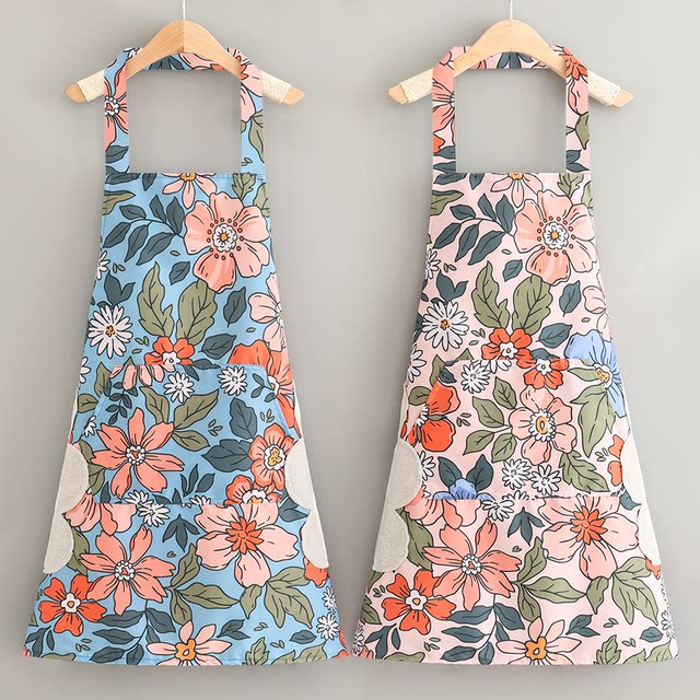 Aprons for home kitchen waterproof and oil-proof hand wiping work ...