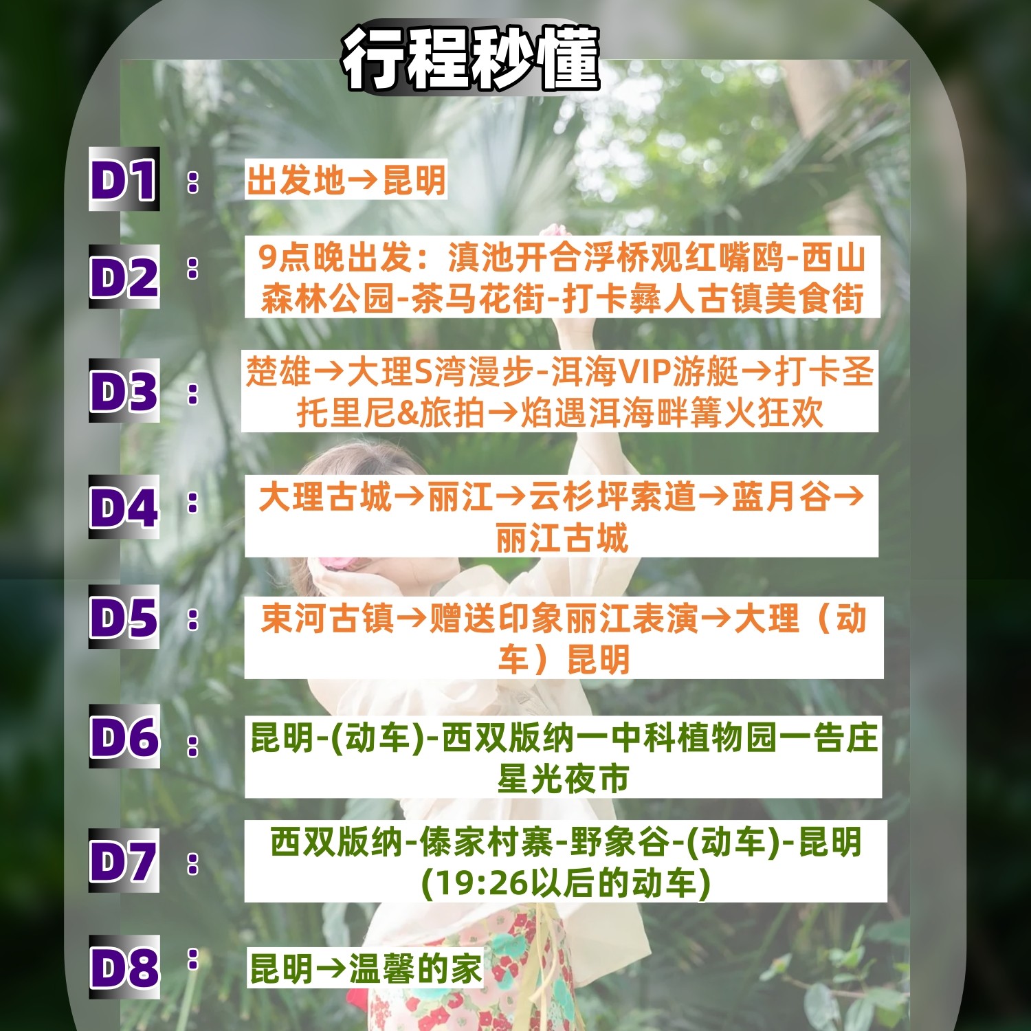 错峰12人精致小团云南旅游昆明大理丽江西双版纳8天7晚篝火狂欢