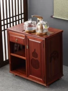 Tủ trà di động bằng gỗ hồng mộc tủ trà gỗ nguyên khối nước sôi bàn trà hộ gia đình ấm đun nước tích hợp phòng khách Trung Quốc bàn cà phê tủ