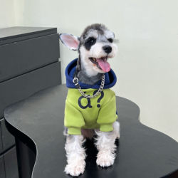 Maike Meng Pet Dog Clothes Autumn and Winter Fleece-Lined Thickened Warm Hooded Sweatshirt for Large Dogs Labrador Red