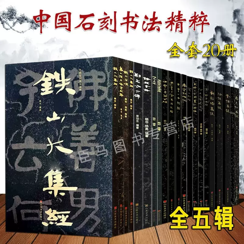 中国石刻书法精粹全套20册8开高清大字摩崖石刻铁山大集铁山石颂冈山入楞伽经尖山刻经四山隶楷碑帖拓印书法经典临摹习山东美术-Taobao  Singapore