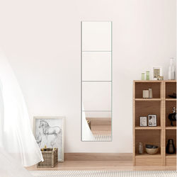 Full-Length Mirror, Self-Adhesive Mirror, Wall-Mounted Mirror, Spliced Dressing Mirror, Frameless, Simple, Dormitory, Student Wardrobe, Bedroom, Fitting Mirror