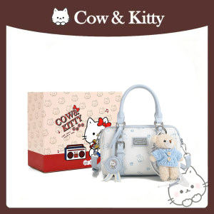 
Official authentic Cow/Kitty Boston bag for women 2026 new versatile shoulder crossbody bag niche handbag