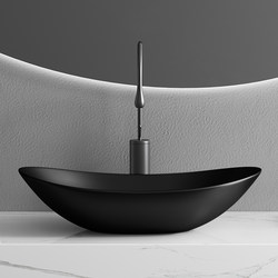Black Ingot-Shaped Countertop Ceramic Washbasin Single Basin Bathroom Home European-Style Artistic Basin Design Washbasin