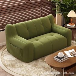 Fabric Sofa, New Model for Living Room, Double Sofa, Small Apartment, Floor Tatami, Bedroom Cushion, Cream Style Lazy Sofa Chair