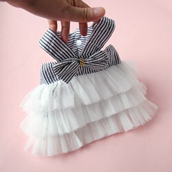 Pet Bichon Teddy Dog Clothes Spring and Summer Thin Dress Princess Dress Female Dog Suspender Dress