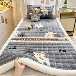 Winter Coral Milk Velvet Mattress Pad for Student Dormitory, Single-Person Autumn and Winter Fleece Warm Blanket Mattress Topper