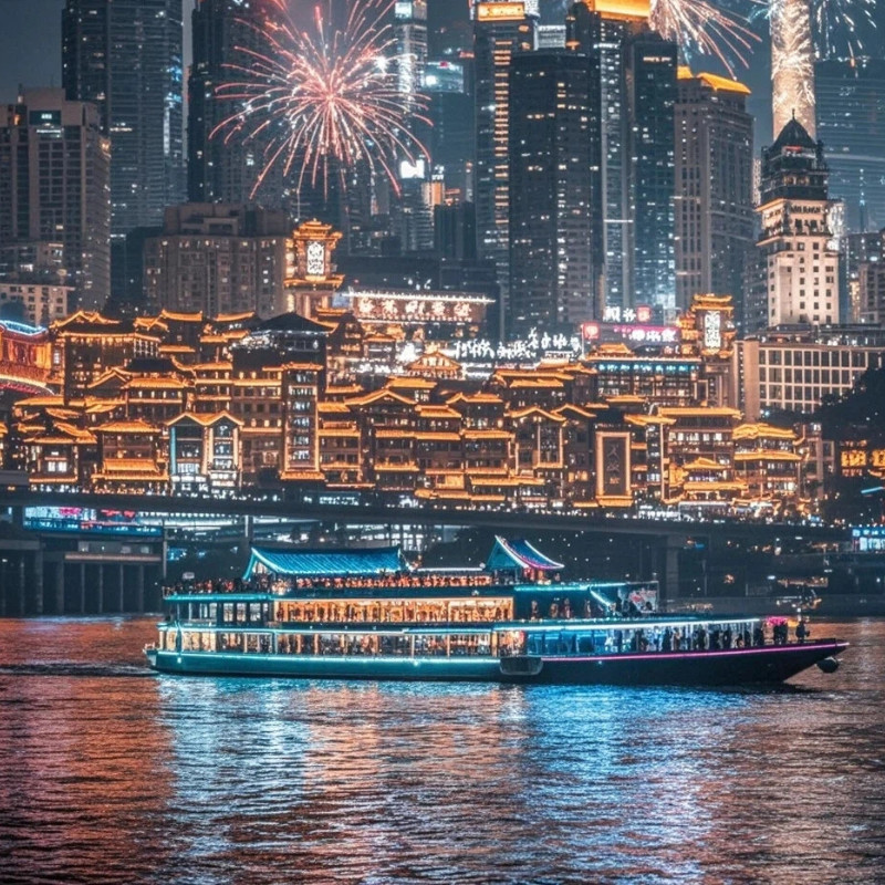 重庆3天2晚专车自由行+住解放碑+动物园长江索道李子坝洪崖洞夜景