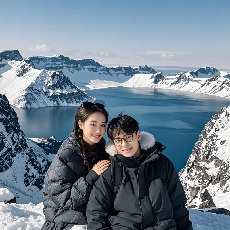 长白山延吉哈尔滨5天4晚专车游住四钻冰雪大世界北坡天池魔界漂流