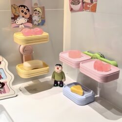 Dopamine suction cup soap dish wall mounted home bathroom