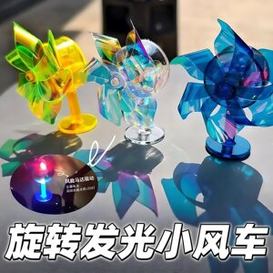
Wind energy colorful lights, small windmill ornaments, electric vehicles, motorcycles, wind power generation, LED bright lights, car roof decorations