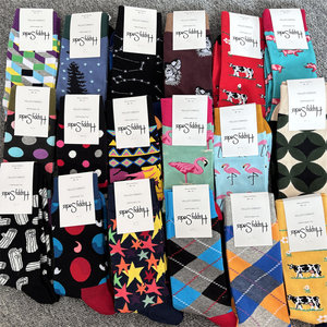 
New Happy Socks hip leather trendy socks men's high socks four seasons cartoon animal pattern socks imported from Sweden